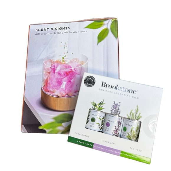 Accents Diffuser Mahli Ultrasonic Aroma Salt Rocks Brookstone